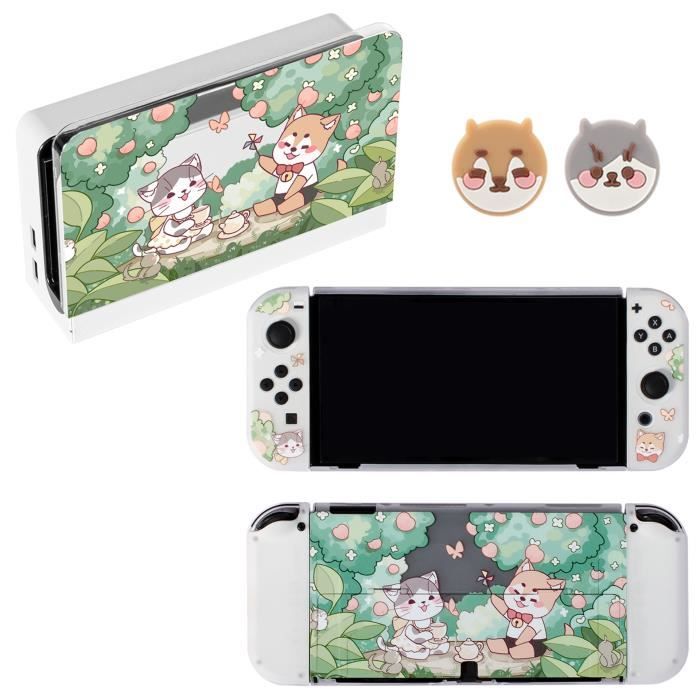 Coque de protection kawaii pour Nintendo Switch, étui pour console de jeux  vidéo, couleur rose