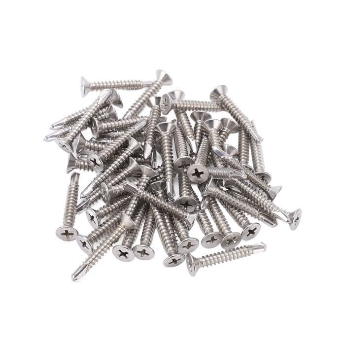 Lot De 10 Vis à Tête Fraisée Uxcell – M6 X 12 Mm, Cruciformes, Acier – Quincaillerie