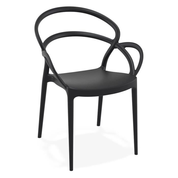 chaise de terrasse 'juliette' design noire