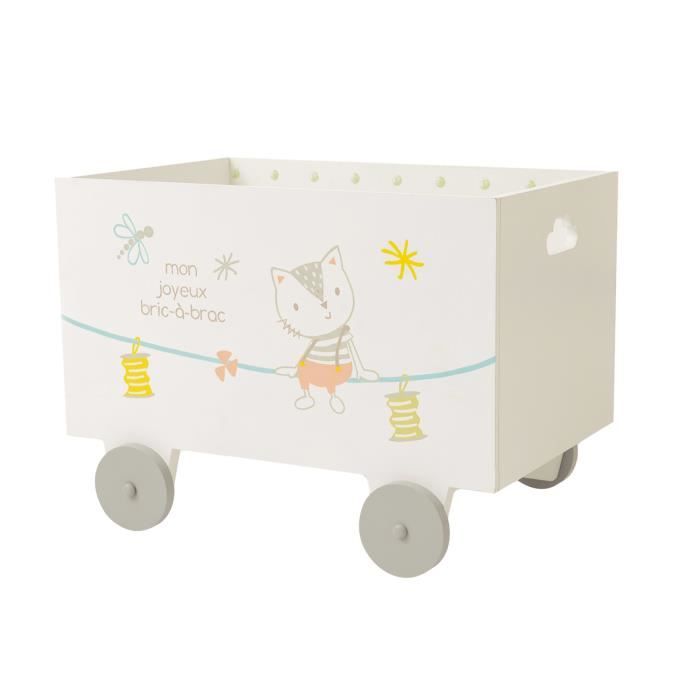 Ted Et Lily Coffre A Jouets 70x550x30 Cm Chocolat Et Beige Achat