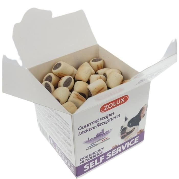 Comparer les prix de Friandise mini biscuits fourrés au bœuf, boite 400 g pour chien - animallparadise 12