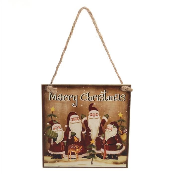 Fete De Noel Joyeux Noel Pere Noel Accroche Mur Signe Decoration Cdiscount Maison