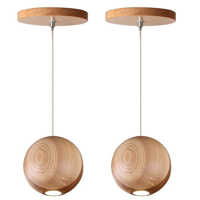2pcs lustre en bois forme en ballon ampoule suspension decoration pour ampoule g4 maison bar cafeteria achat vente 2 pieces lampshades cdiscount