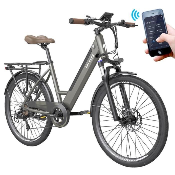 Vélo Électrique FAFREES F26 Pro 26'', Moteur 250 W 25 Km/h, Batterie Amovible 36 V 10 Ah, Shimano 7 Vitesses