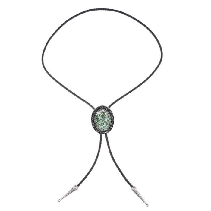Cravate cabochon turquoise toile d'araignée 114,41 carats pierre
