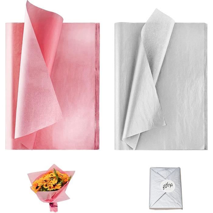 MIAHART 50 feuilles de papier de soie en vrac 20X14 pouces papier d' emballage métallique emballage accessoire emballage pour décoration de  mariage bricolage confettis de remplissage déchiqueté : : Cuisine  et Maison