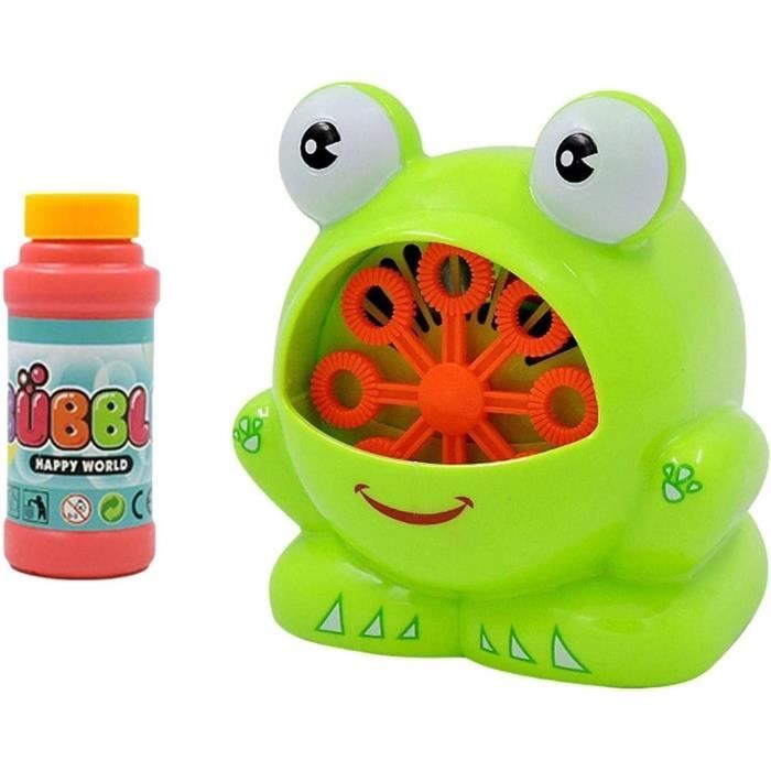 Machine à Bulles Grenouille – Automatique, 8 Trous, 500 Bulles/min – Avec Concentré – Cadeau Enfant
