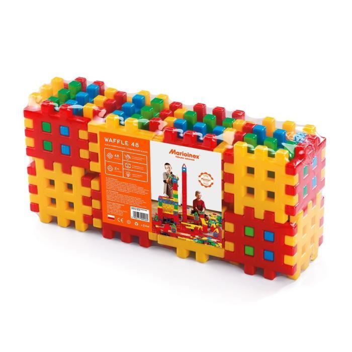 MARIOINEX DE SUPPORT IT WAFFLE BLOCS 48 PIÈCES MULTICOLORE 900260