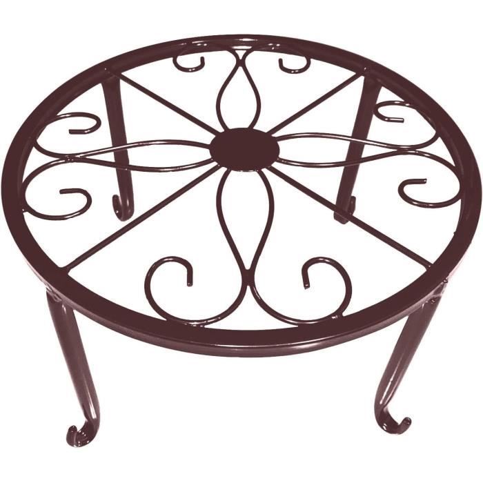 Support De Pot De Fleurs En Fer Forgé Blanc | Style Européen | Pour Intérieur Et Balcon | 23x23x21 Cm