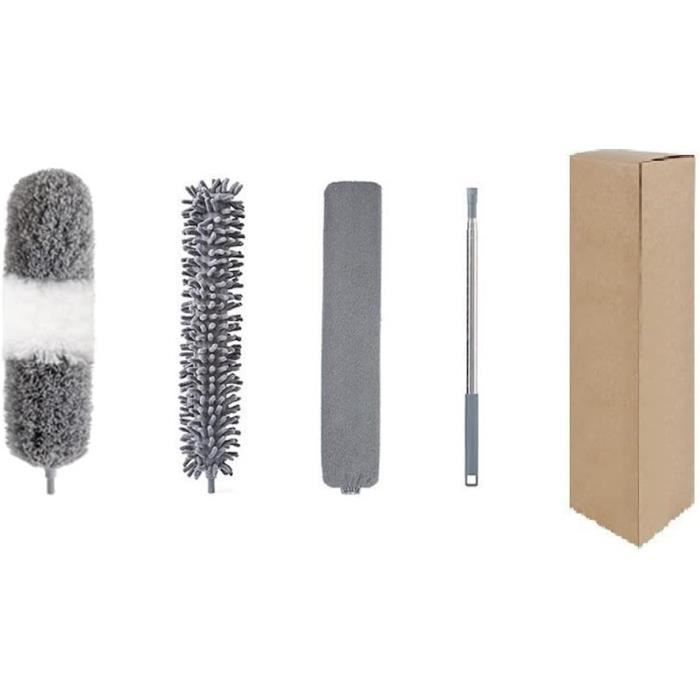 Plumeau Extensible Doré Avec Manche Télescopique En Microfibre 40-87 Cm