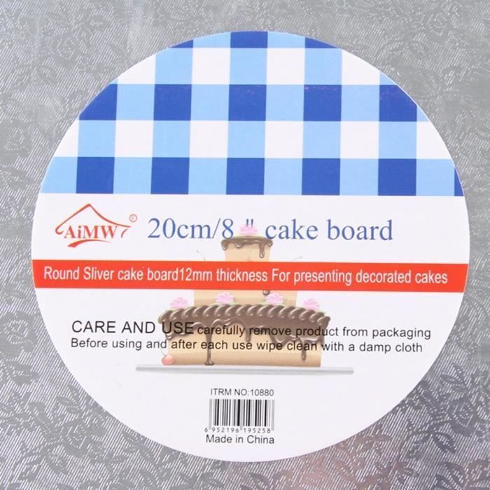 Lot De 5 Plateaux Ronds Pour Gâteaux - 25 Cm, épais Et Réutilisables Lot 5 Planches Carton épais 12mm