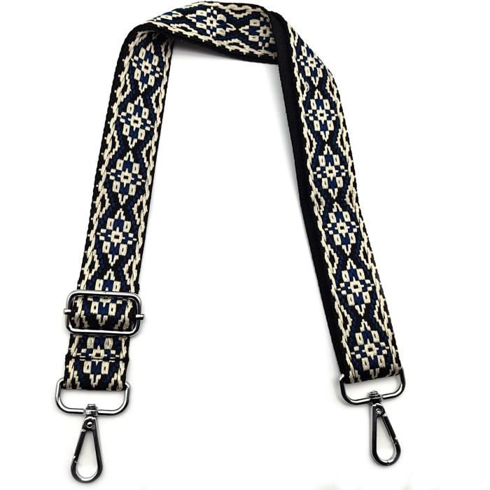 Bandouliere Pour Sac A Main Bleu Fonce Coloree Sangle Sac Bandouliere Femme Reglables Avec Mousqueton Argent 3.8Cm Bretelle n394 Bleu Fonce Cdiscount Bagagerie Maroquinerie