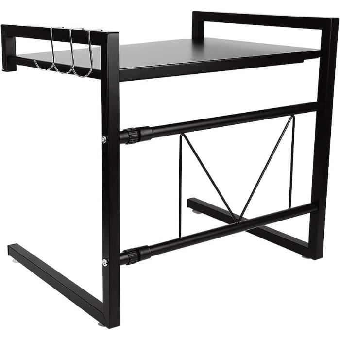 Support Pour Four à Micro-Ondes Lourd - Étagère De Rangement Cuisine 54x35x34.5 Cm, Charge 25 Kg, Noyer