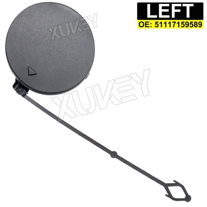 Cache-œillet De Remorquage Avant Gauche Pour BMW X5 E70 (2007-2010) – Noir Non Peint, Réf. 51117159589