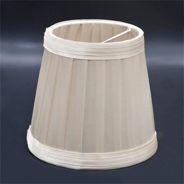 Abat-jour En Tissu Plissé Noir - Diamètre 15 Cm - Pour Lampe De Bureau Ou Table - Douille E14