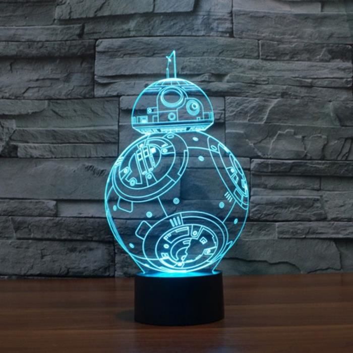 Version Bb8 3d Bb 8 Star Wars Millennium Falcon Nuit Lumieres Laser Table Coupe Lumineuse Usb Led 58 95 Achat Vente Version Bb8 3d Bb 8 Star Cdiscount