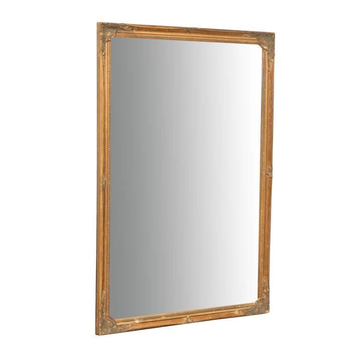 Miroir mural et miroir suspendu vertical/horizontal L60xPR3xH90 cm finition or