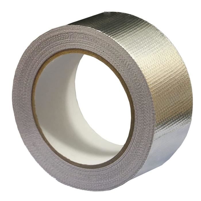 Ruban Adhésif Aluminium Et Fibre De Verre – 5 Mètres – Pour étanchéité Et Isolation Thermique