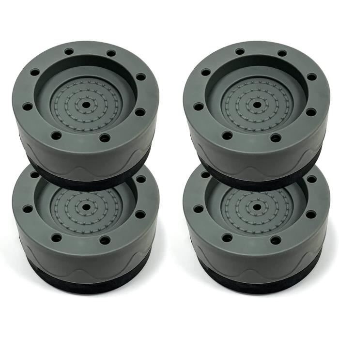 Tapis Anti Vibration Machine a Laver,Patins antiVibrations Caoutchouc Antidérapant, 4 Pièces