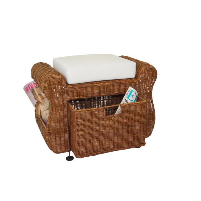 pouf rangement de salle de bain en rotin cdiscount maison