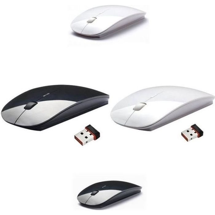 Souris sans fil – Non spécifié – Non spécifié – Noir – RF – Dongle USB nano