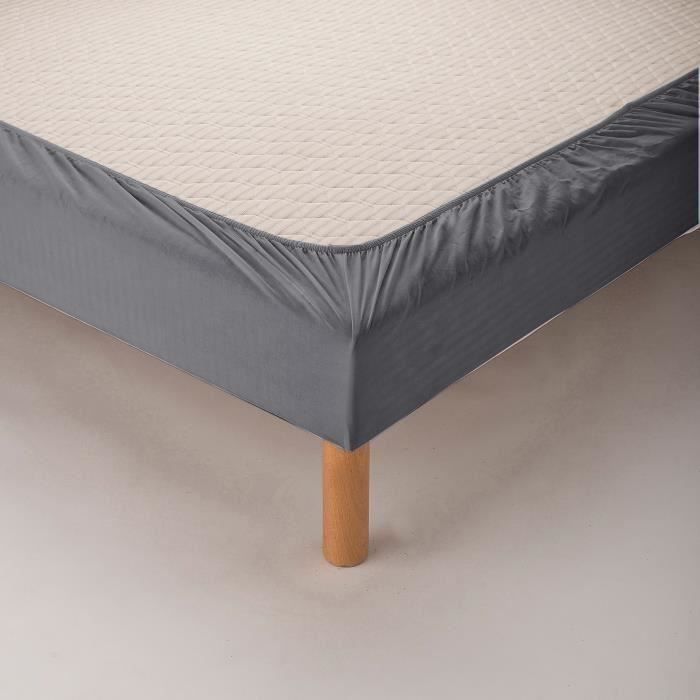 Bande Cache Sommier Gris Anthracite Pour Lit 140 X 190 Cm Achat Vente Cache Sommier Cdiscount