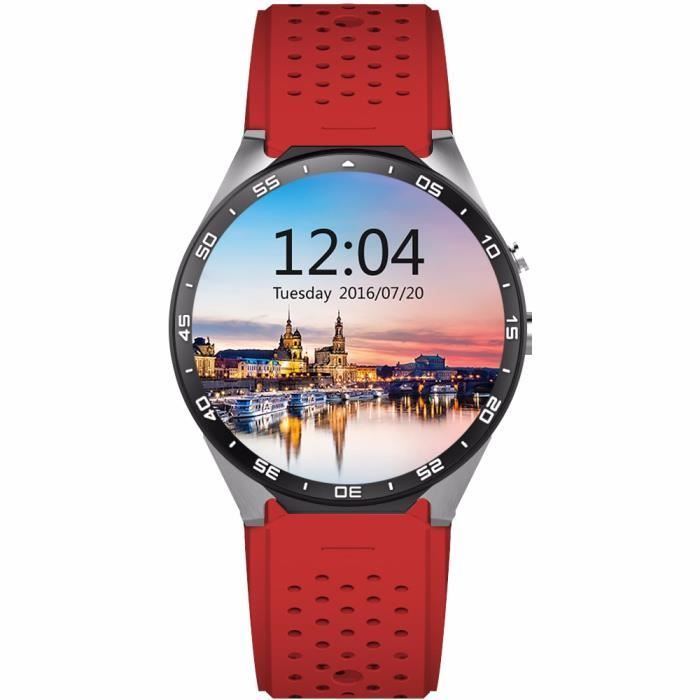 Montre intelligente Kingwear KW88 1 39 pouces MTK6580 Quad Core