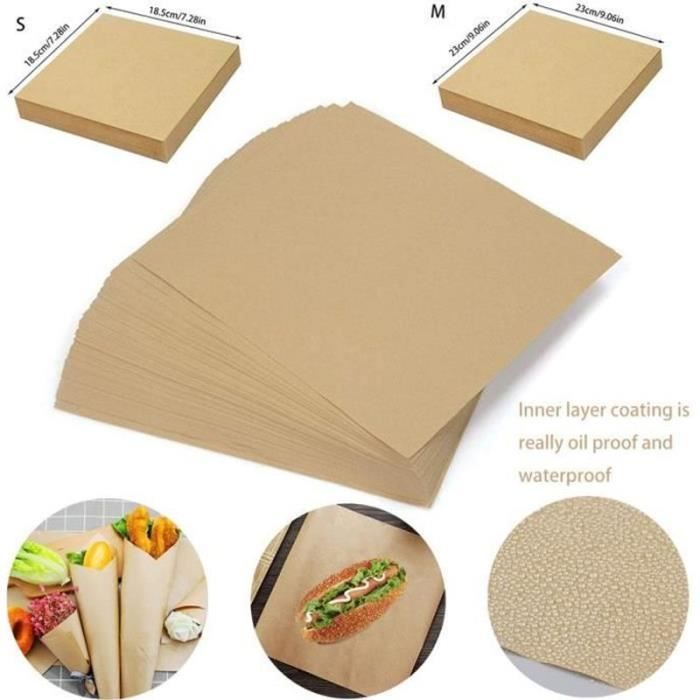 150 Feuilles Papier Emballage Alimentaire Frites 28x38cm - Papier Journal Résistant Huile Et Eau