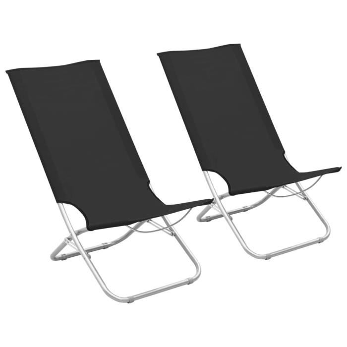 home🐣 -contemporain - lot de 2 chaises de plage jardin pliables style moderne - ensemble de 2 chaises fauteuil de jardin chai4861