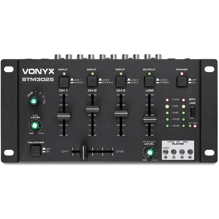 Table de mixage Vonyx STM3025 - 4 canaux USB Bluetooth