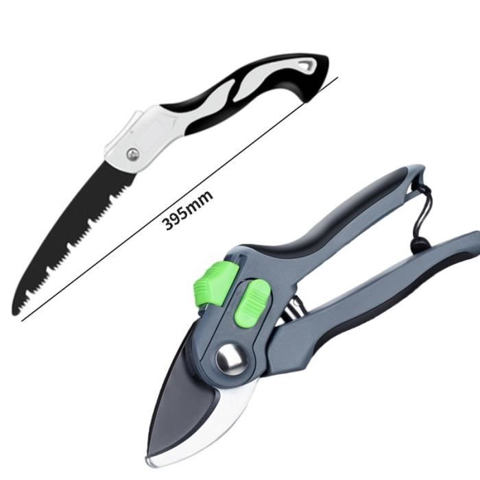 Sécateur JiveSnip à Engrenages - Lame SK5 Téflon, Poignée Aluminium Léger, 74,5 Cm - Puissant Et Confortable Pour Le Jardinage
