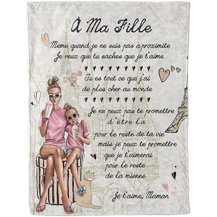 Couverture A Ma Fille Couverture En Flanelle Cadeau Fille 10 Ans Cadeaux D Anniversaire De Noel Et Du Nouvel An Pour Fille A Ma Cdiscount Maison