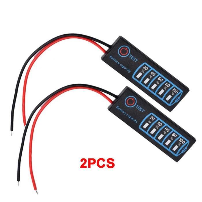 Indicateur De Niveau De Batterie LED 8 Segments - Programmables Pour Batteries Lithium - Neuf