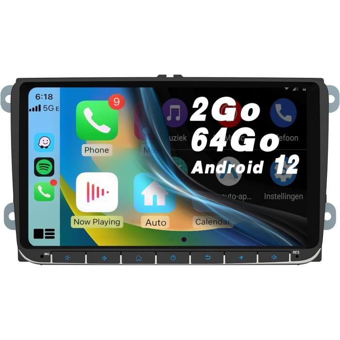 AWESAFE Autoradio 2 Din Avec Carplay & Android Auto/iOS Mirror, Autoradio Carpla