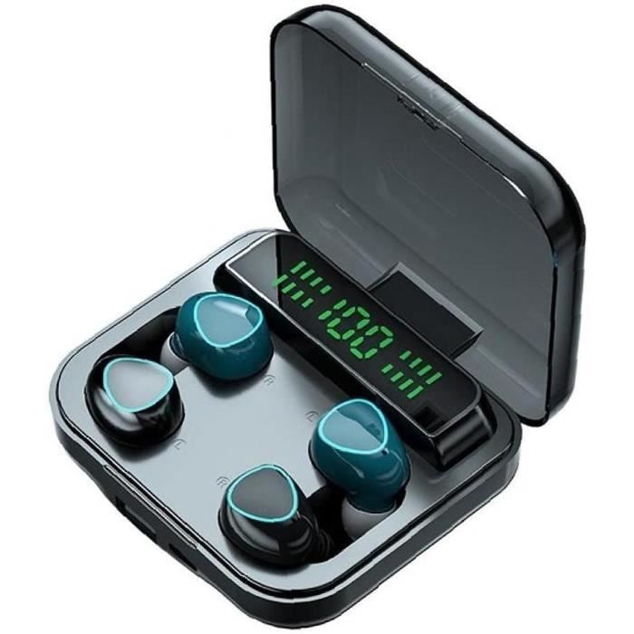 Écouteurs TWS Sans Fil Couples – Réduction De Bruit – Son HiFi – étanches IPX7 – Boîte De Charge Incluse – Noir - 1
