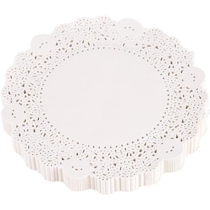 Napperons En Papier Rond Tissé En Fibre De Papier Décoratif Tressé 15