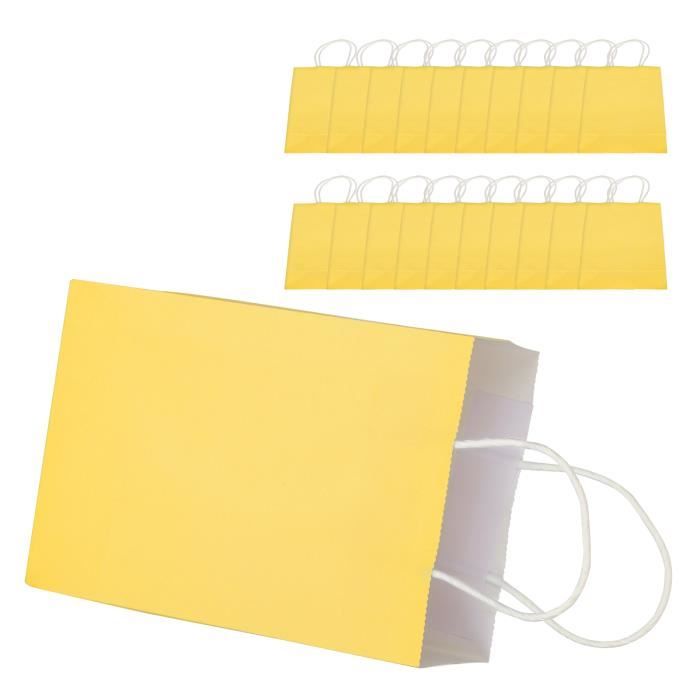 Lot De 20 Sacs Cadeaux En Papier Avec Poignées - 21x15x8cm, Rose - Marque CHEPULA