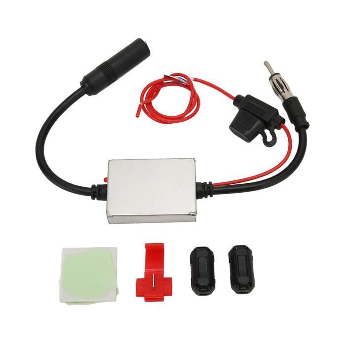 Antenne Radio Voiture Courte 18cm - Compatible FM/AM/DAB, Adaptateurs M4 M5 M6