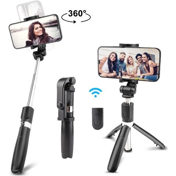 Support de Tr/épied Extensible Bluetooth Selfie Stick avec Support de T/él/éphone Selfie Stick avec T/él/écommande sans Fil Tr/épied T/él/éphone Selfie