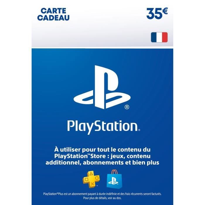 Carte cadeau numérique de 35€ à utiliser sur le PlayStation Store