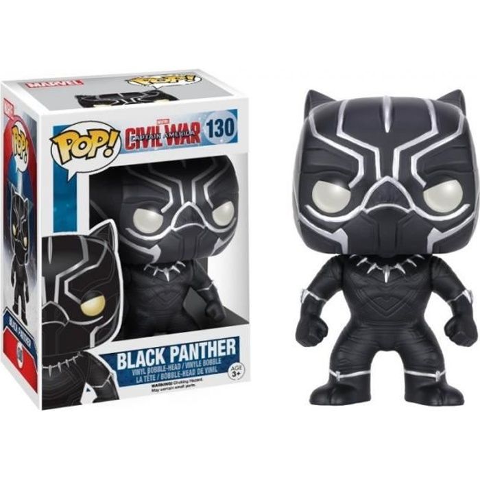 Figurine Funko Pop! Marvel Civil War : Black Panther - FUNKO - 10 cm -  Avengers - Intérieur - Enfant - Figurine - Cdiscount Jeux - Jouets