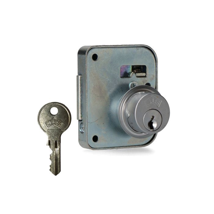 Serrure à Gobelet Chromée 30 Mm – À Languette – Avec Clé – Neuf