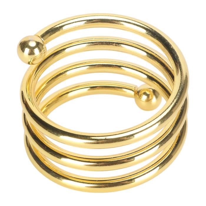 60 Anneaux De Serviette Perles Blanc & Or - Porte-Serviettes Élégant Pour Mariage Fête