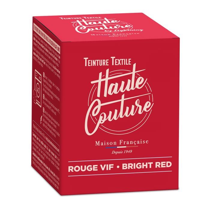 Teinture textile haute couture rouge vif 350g