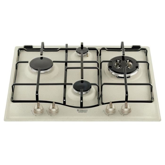 HOTPOINT ARISTON Table Cuisson Gaz PC640T(OW)RHA Vanille Cdiscount