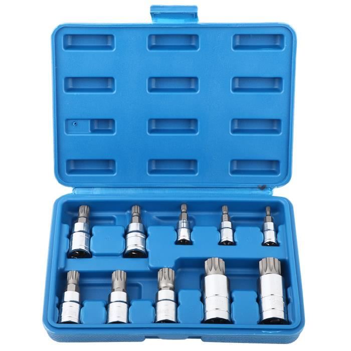 Jeu De 9 Douilles Torx 1/2'' - BGS - Pour Vis T20 à T60 - Acier Chrome-vanadium - 100 Mm - Compact Et Robuste