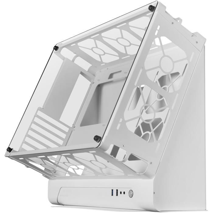 Mars Gaming MCB Blanc, Boîtier PC Gaming ATX XL, Custom Premium Edition, Structure Modulaire Double Chambre