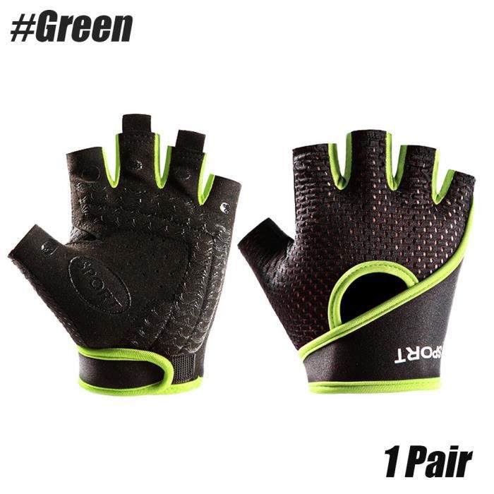 TOPBELIEF Gants De Fitness – Respirables, Paume Silicone Anti-dérapant, Poignet Réglable, Pour Haltérophilie, Vélo, Escalade (Taille M)