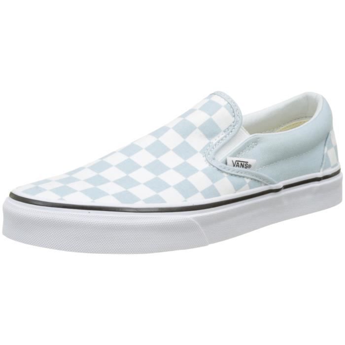 vans slip on damier bleu