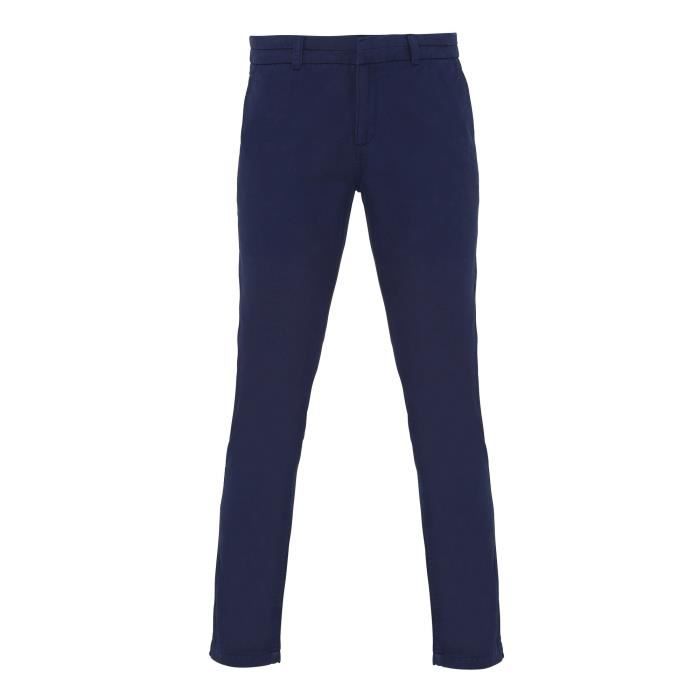 Pantalon chino bleu marine femme clearance